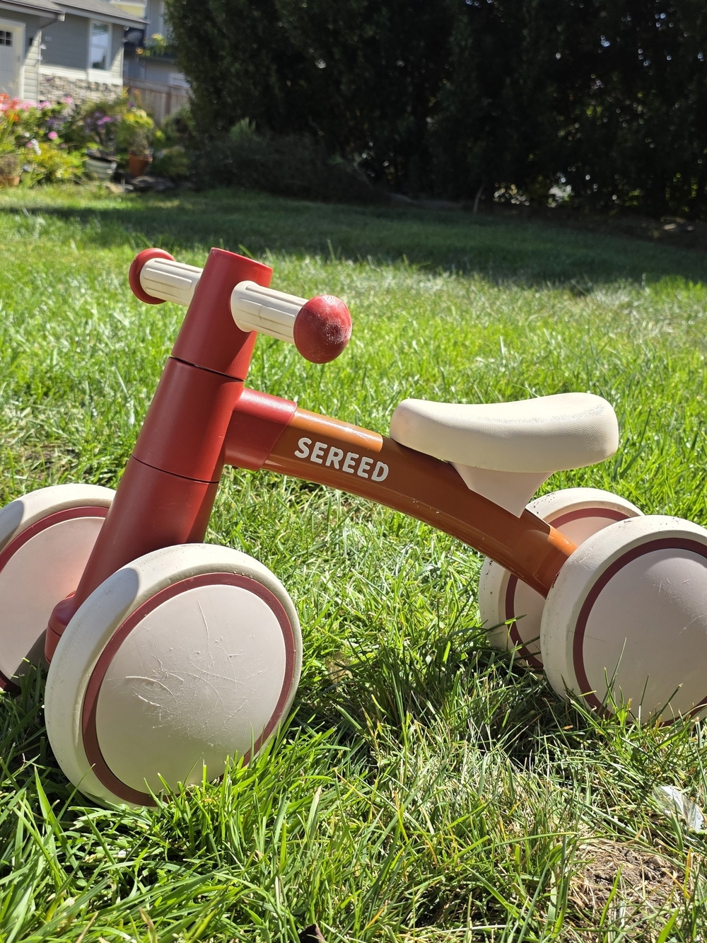 Red and Cream Toddler Ride-On Balance Bike